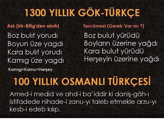 Türkçe ve öncesinde Konuşulan diller